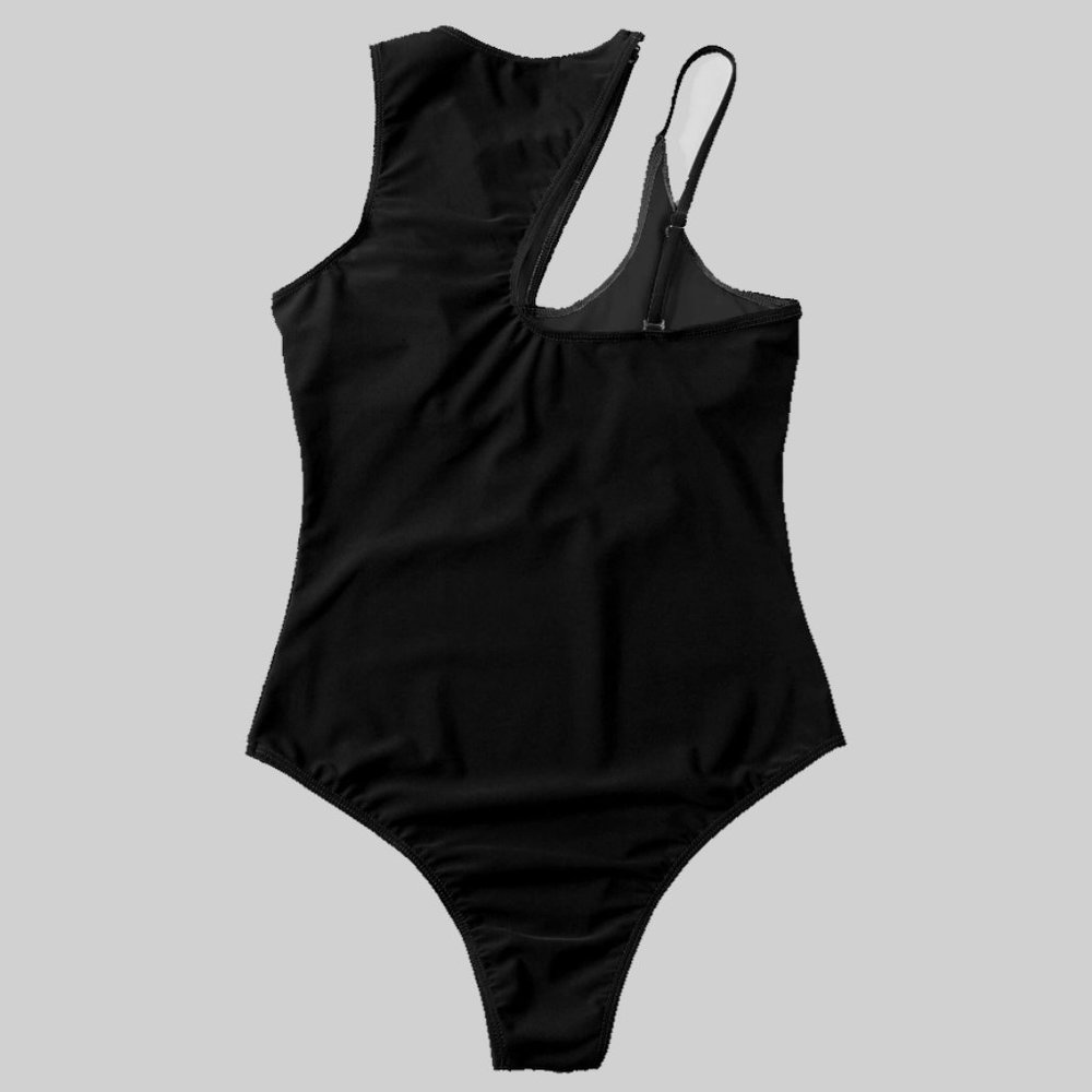 One Piece Swimsuit Black Monokini - Picture 2 of 7